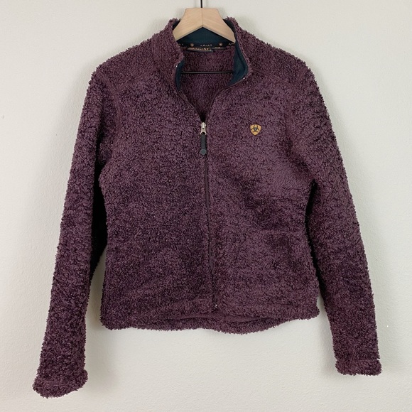 Ariat Jackets & Blazers - {ariat} maroon teddy full zip jacket